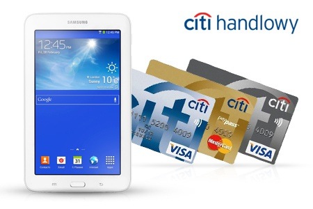 Tablet Samsung w prezencie za założenie karty kredytowej Citibank